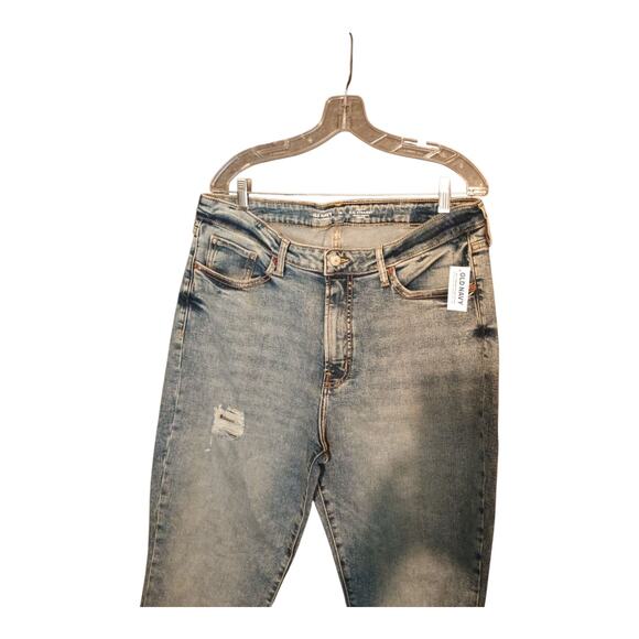 Old Navy O.G. Straight High Rise Ankle Raw Hem Ripped‎ Women's Size 16 Tall #1 - Picture 5 of 10